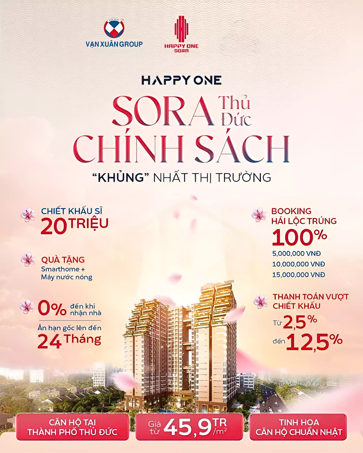 Bảng giá & chính sách bán hàng Happy One Sora